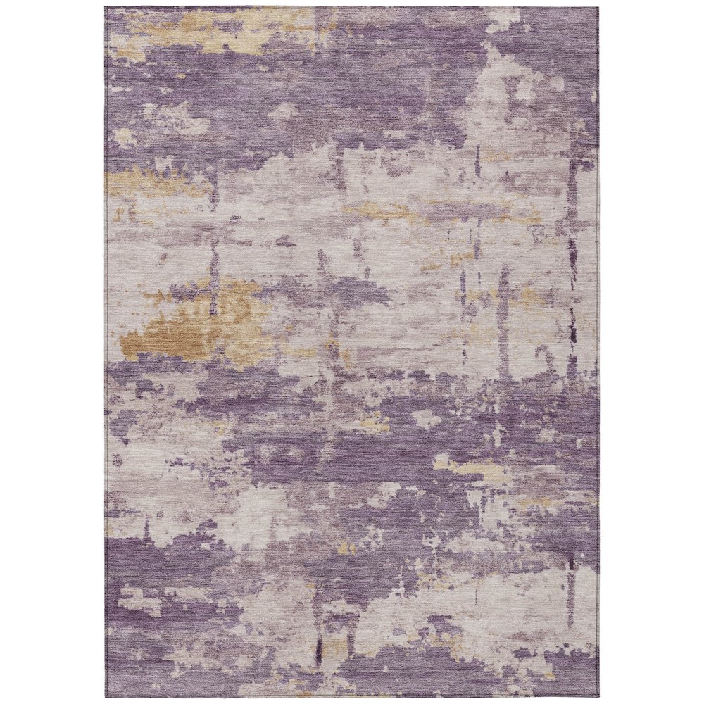Machine Washable Indoor/Outdoor Chantille ACN2362 Purple 8' x 10' Rug. Picture 1