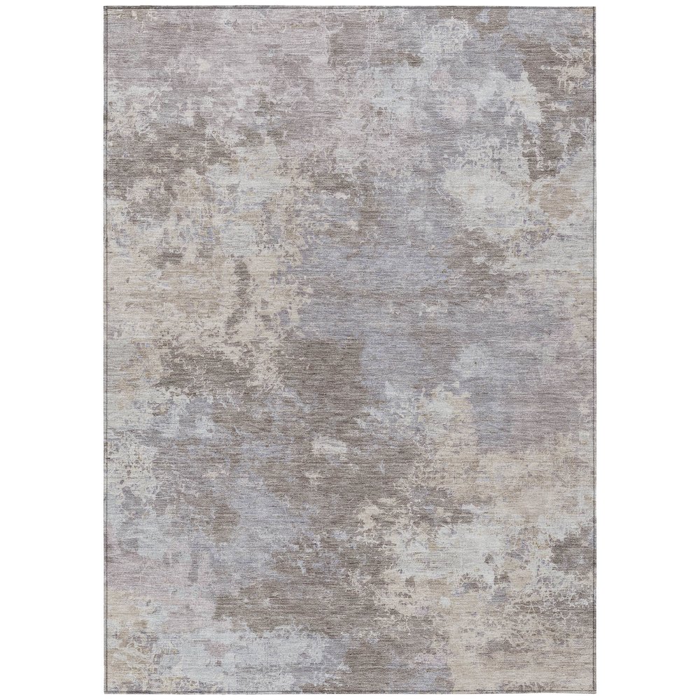 Machine Washable Indoor/Outdoor Chantille ACN2364 Brown 8' x 10' Rug. Picture 1