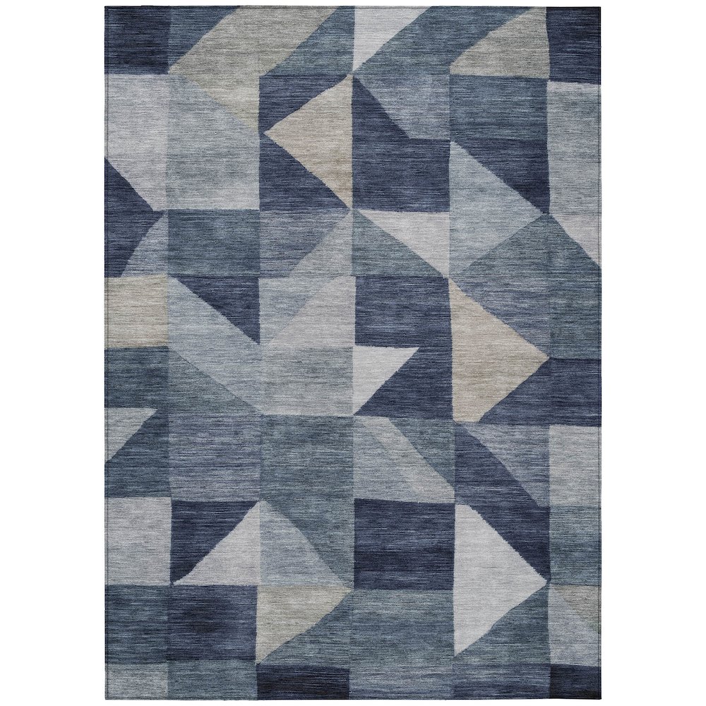 Machine Washable Indoor/Outdoor Chantille ACN2373 Blue 8' x 10' Rug. Picture 1