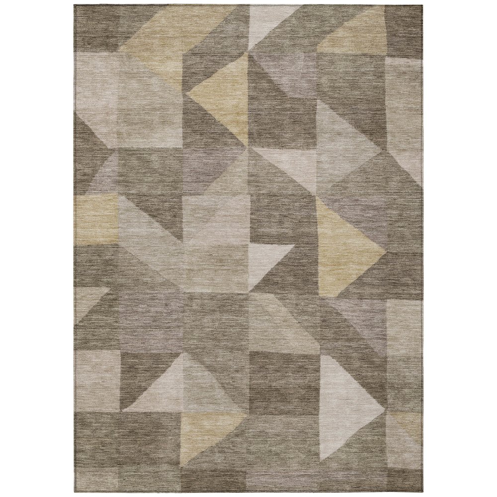 Machine Washable Indoor/Outdoor Chantille ACN2373 Brown 8' x 10' Rug. Picture 1