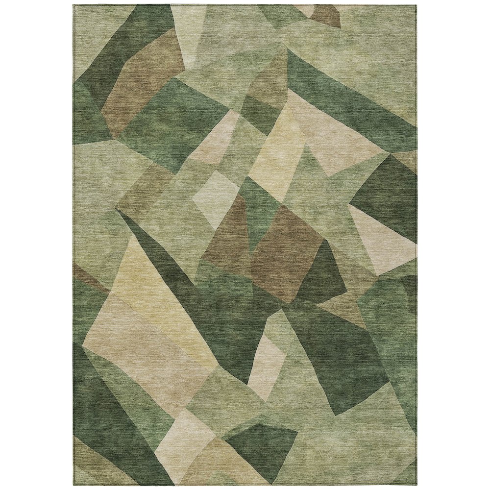 Machine Washable Indoor/Outdoor Chantille ACN2374 Green 8' x 10' Rug. Picture 1