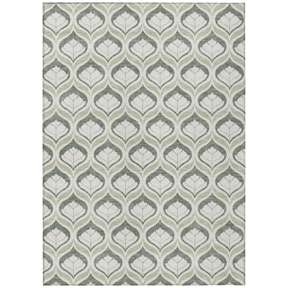 Machine Washable Indoor/Outdoor Chantille ACN2379 Green 8' x 10' Rug. Picture 1