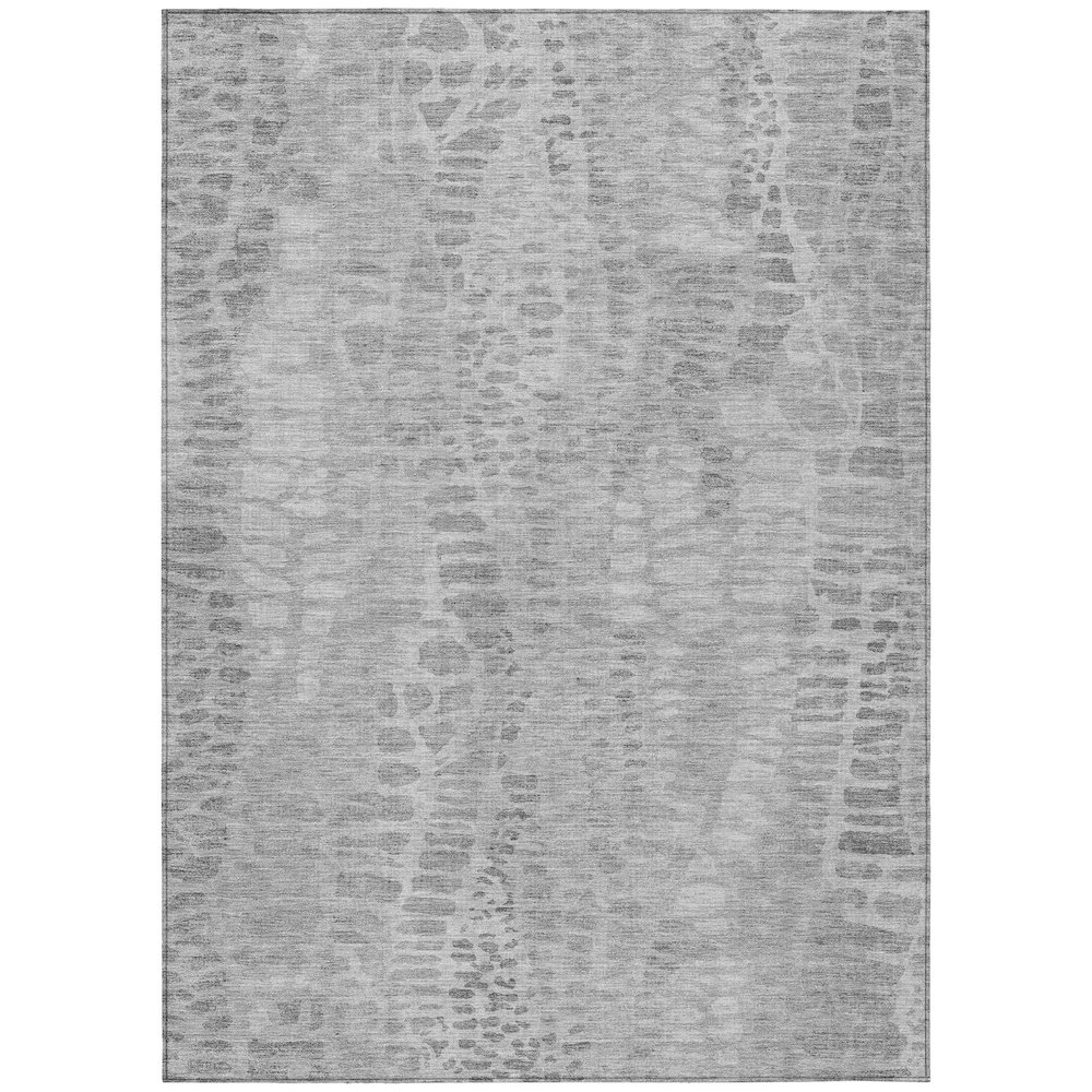 Machine Washable Indoor/Outdoor Chantille ACN2382 Gray 8' x 10' Rug. Picture 1