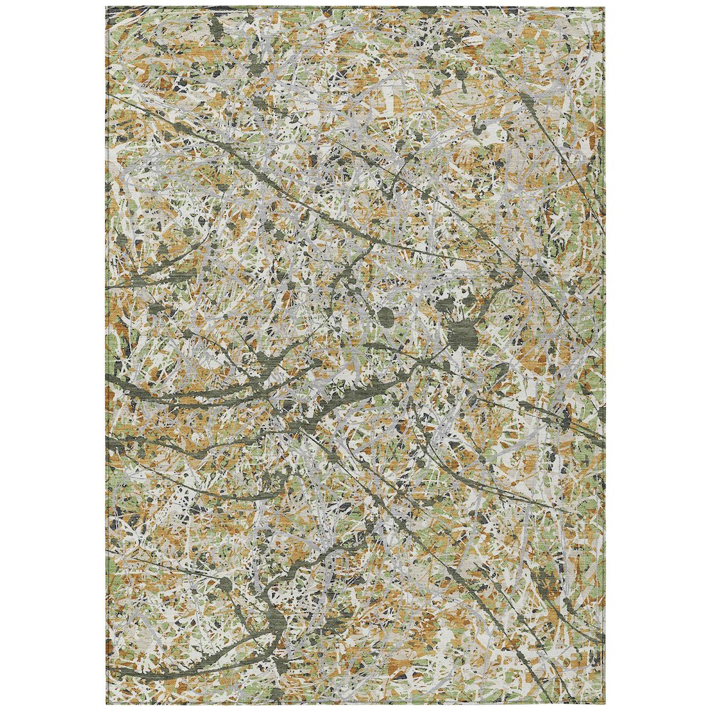 Machine Washable Indoor/Outdoor Chantille ACN2389 Green 8' x 10' Rug. Picture 1