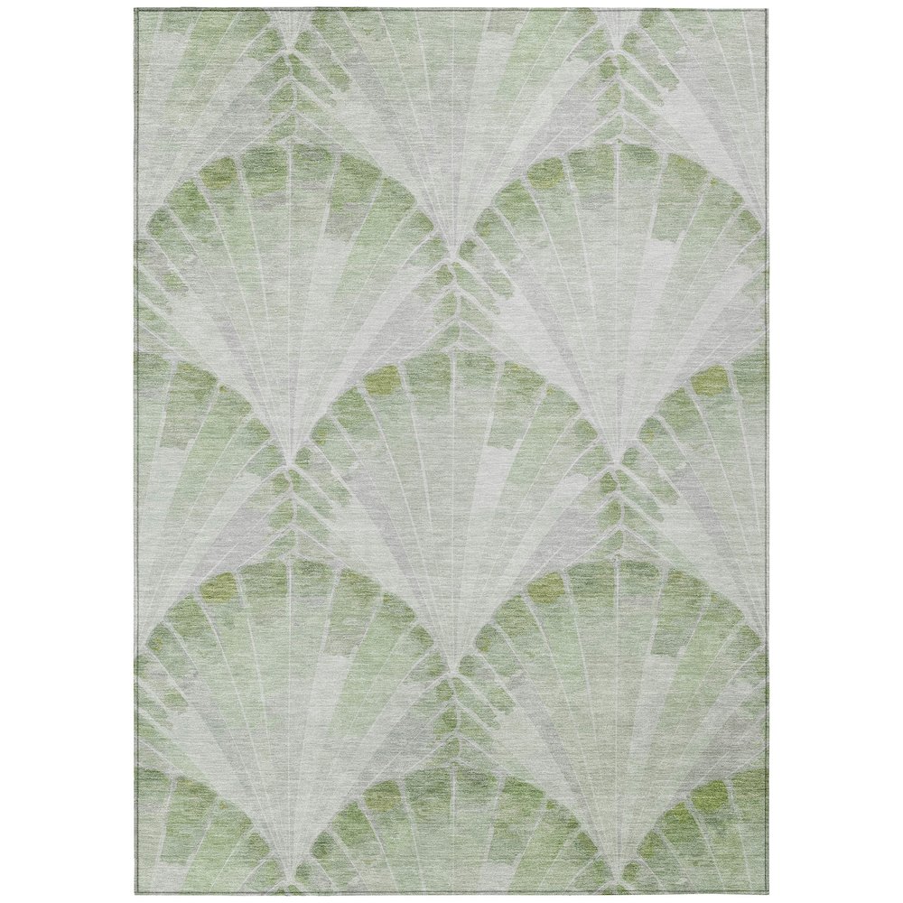 Machine Washable Indoor/Outdoor Chantille ACN2401 Green 8' x 10' Rug. Picture 1