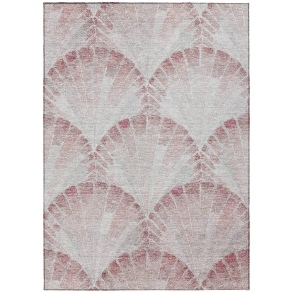 Machine Washable Indoor/Outdoor Chantille ACN2401 Pink 8' x 10' Rug. Picture 1