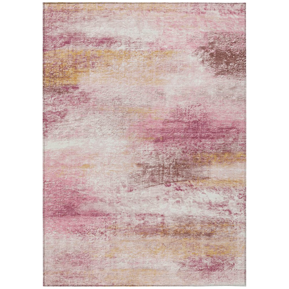 Machine Washable Indoor/Outdoor Chantille ACN2402 Pink 8' x 10' Rug. Picture 1