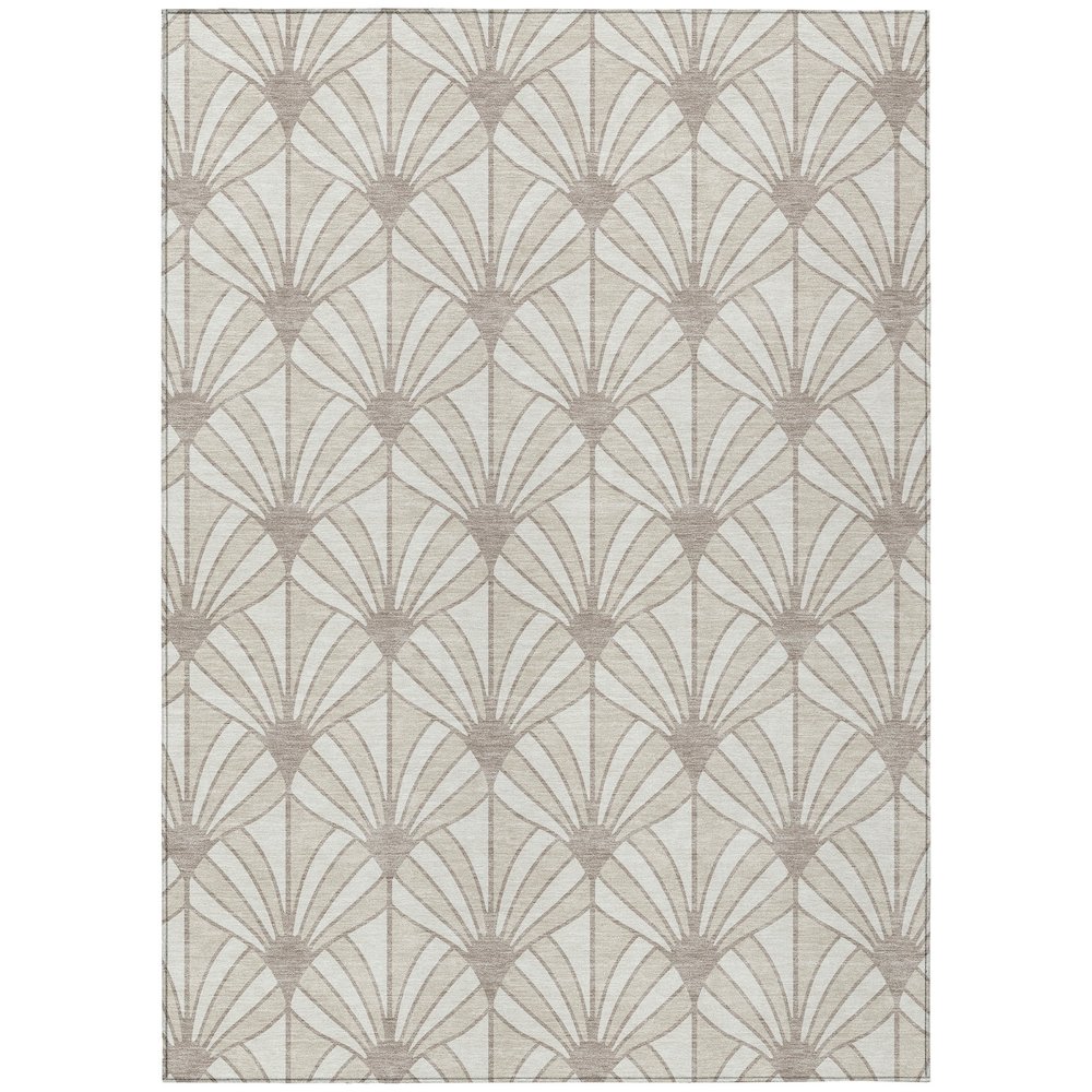 Machine Washable Indoor/Outdoor Chantille ACN2426 Ivory 8' x 10' Rug. Picture 1