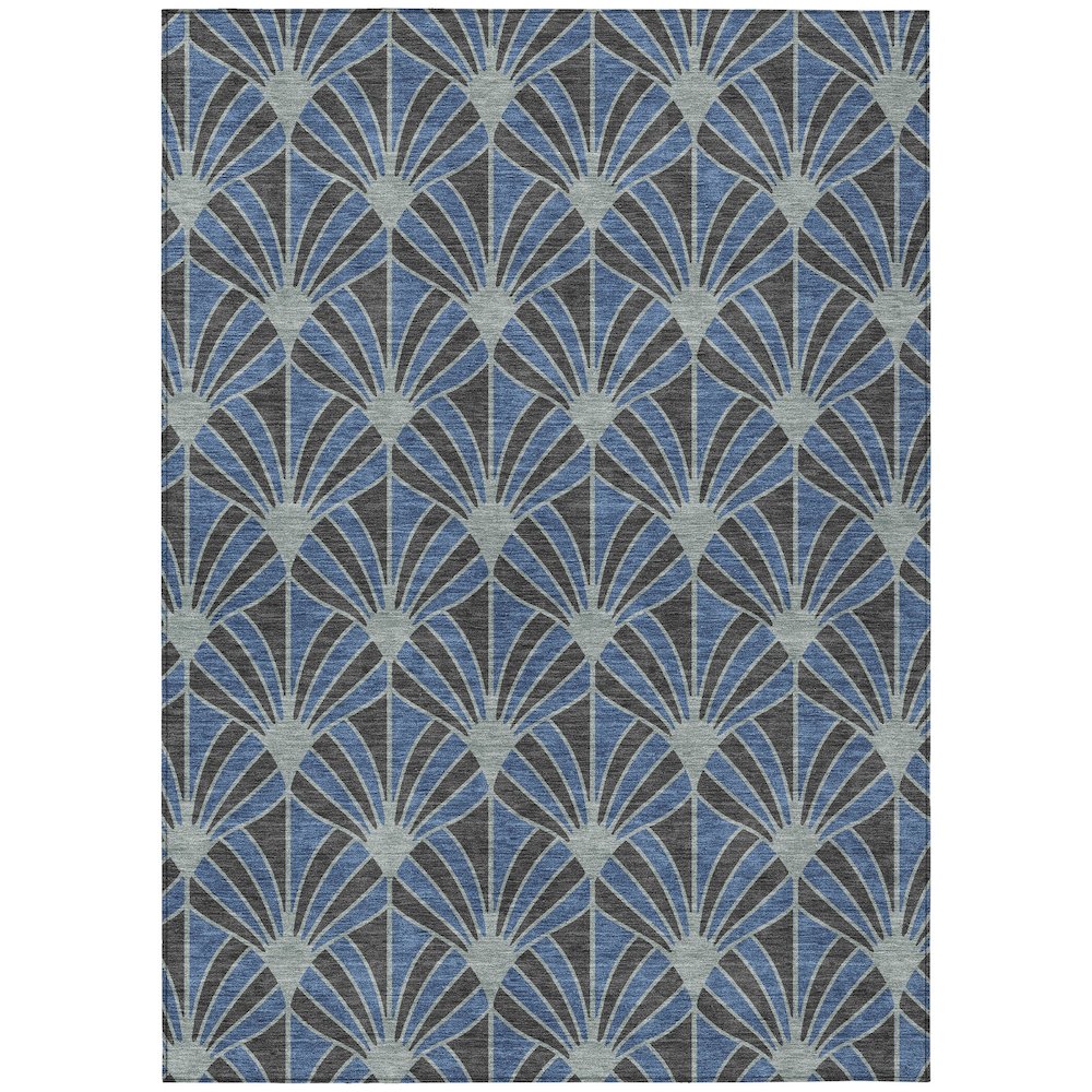 Machine Washable Indoor/Outdoor Chantille ACN2426 Blue 8' x 10' Rug. Picture 1