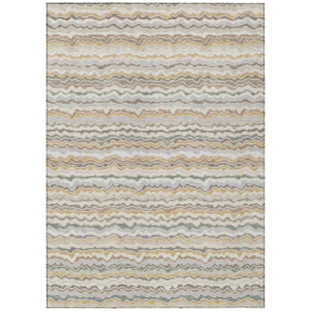 Machine Washable Indoor/Outdoor Chantille ACN2436 Ivory 8' x 10' Rug. Picture 1
