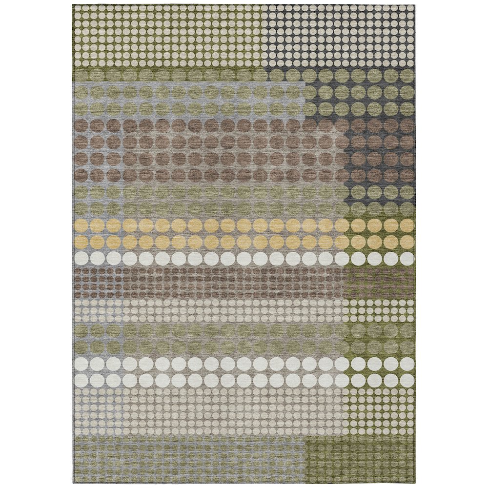 Machine Washable Indoor/Outdoor Chantille ACN2445 Green 8' x 10' Rug. Picture 1