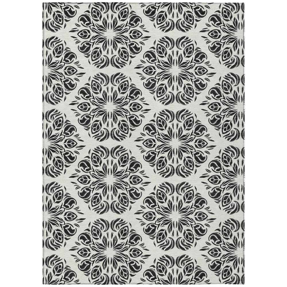 Machine Washable Indoor/Outdoor Chantille ACN2456 Ivory 8' x 10' Rug. Picture 1