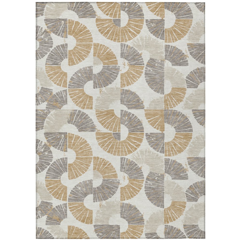 Machine Washable Indoor/Outdoor Chantille ACN2462 Ivory 8' x 10' Rug. Picture 1