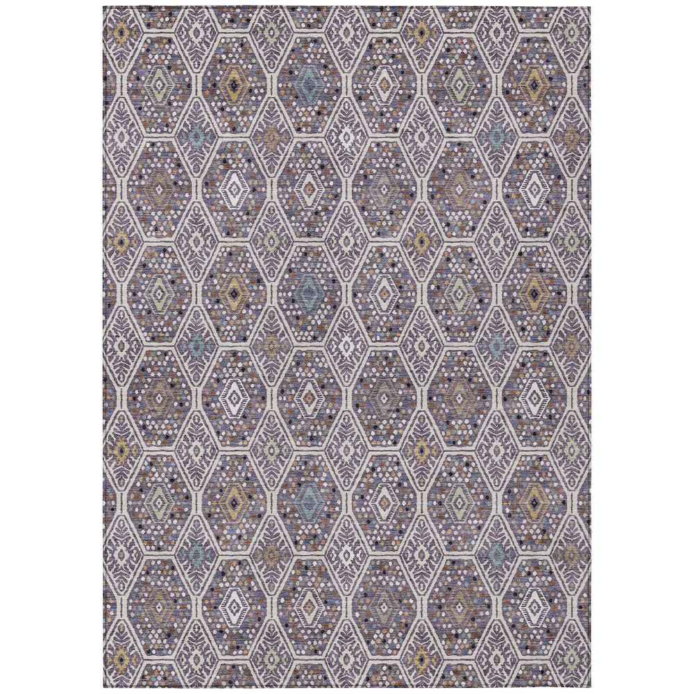 Machine Washable Indoor/Outdoor Chantille ACN2471 Ivory 8' x 10' Rug. Picture 1