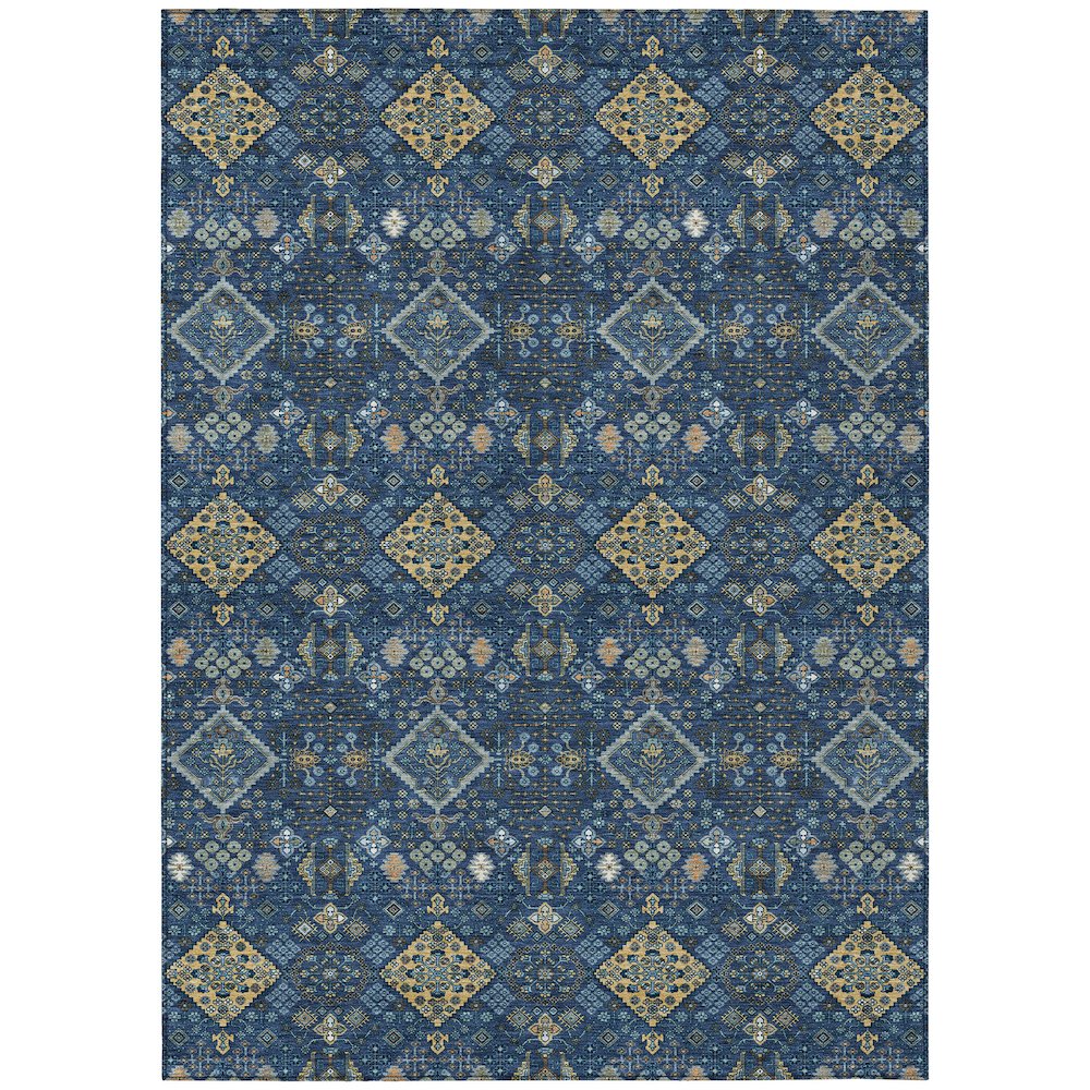 Machine Washable Indoor/Outdoor Chantille ACN2478 Blue 8' x 10' Rug. Picture 1