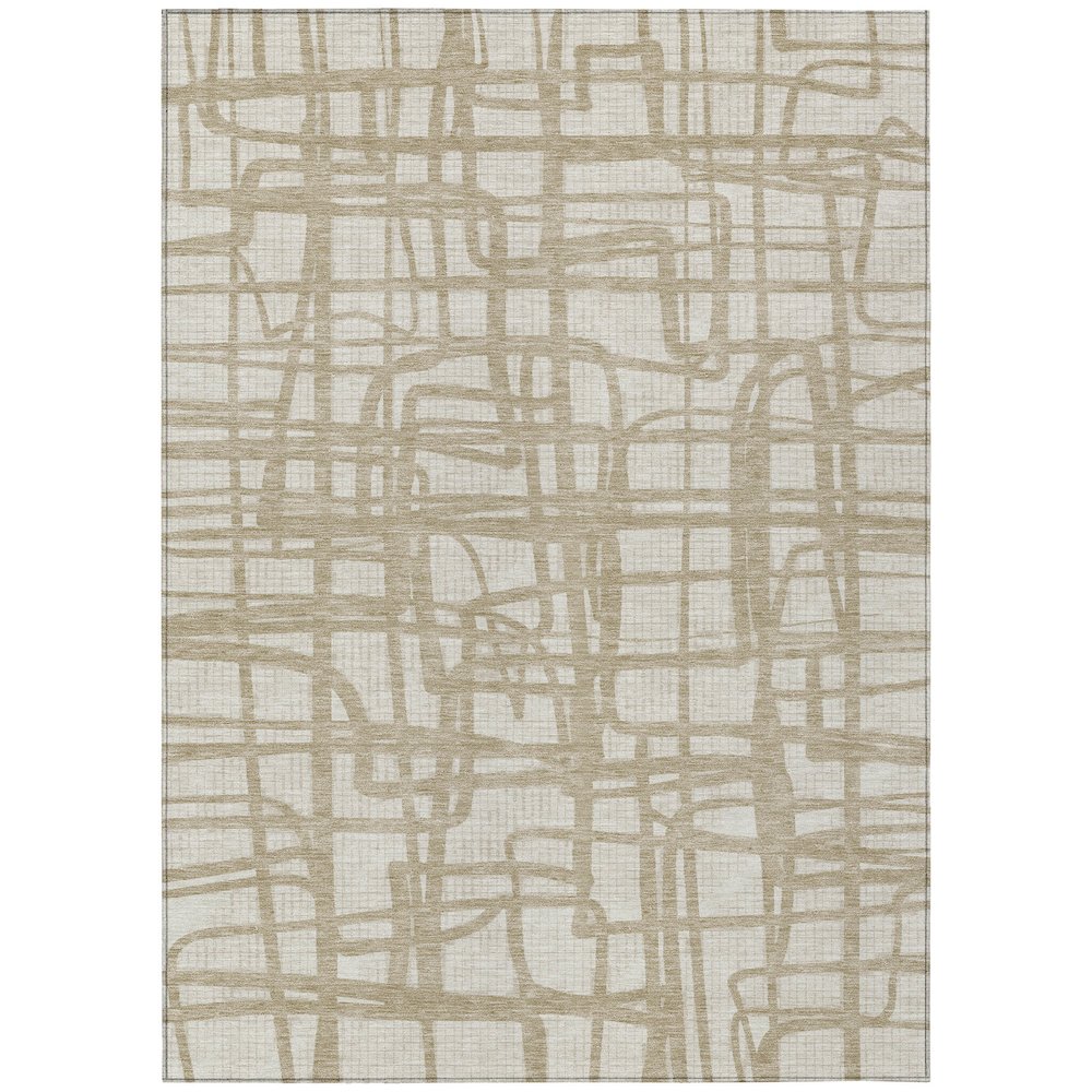 Machine Washable Indoor/Outdoor Chantille ACN2491 Ivory 8' x 10' Rug. Picture 1