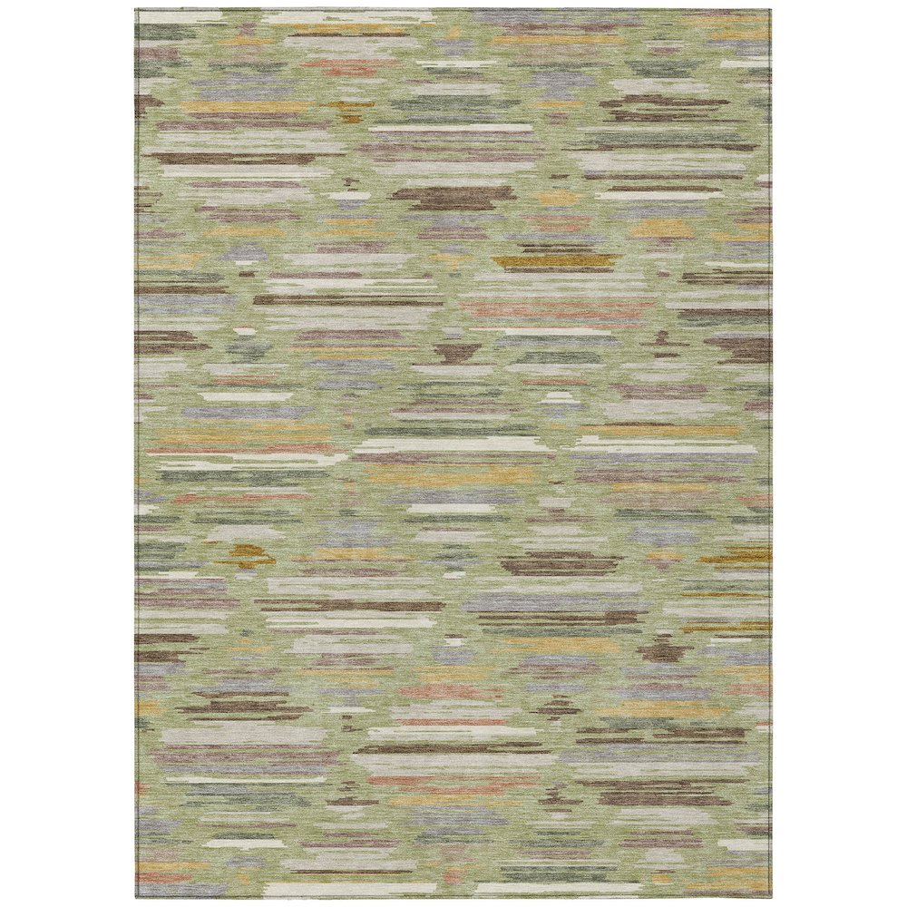 Machine Washable Indoor/Outdoor Chantille ACN2502 Green 8' x 10' Rug. Picture 1