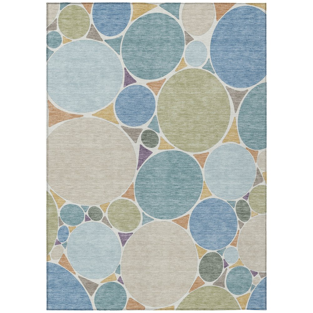 Machine Washable Indoor/Outdoor Chantille ACN2516 Blue 8' x 10' Rug. Picture 1