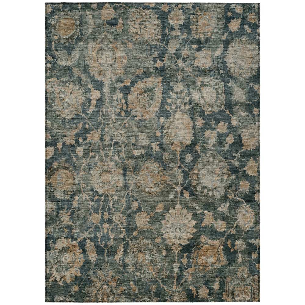 Machine Washable Indoor/Outdoor Chantille ACN2528 Green 8' x 10' Rug. Picture 1