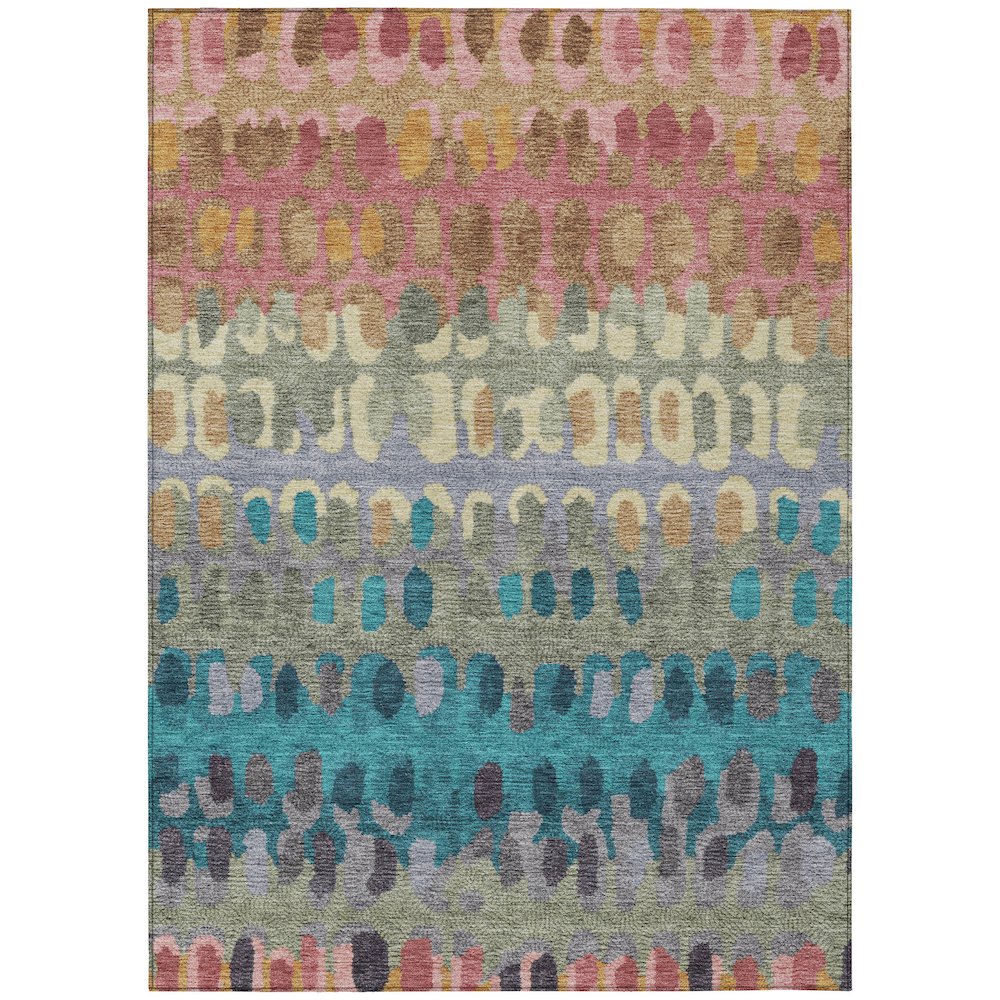 Machine Washable Indoor/Outdoor Chantille ACN2529 Pink 8' x 10' Rug. Picture 1