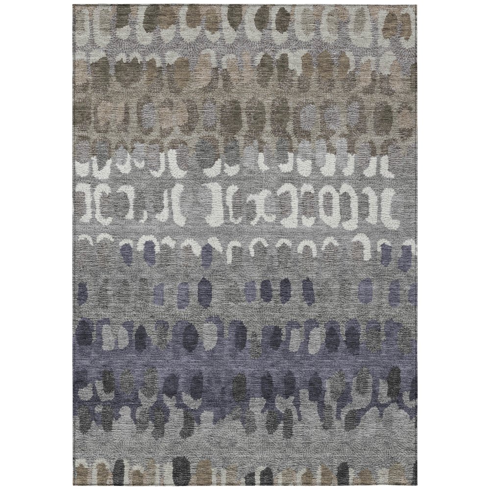Machine Washable Indoor/Outdoor Chantille ACN2529 Brown 8' x 10' Rug. Picture 1