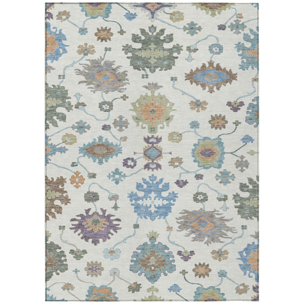 Machine Washable Indoor/Outdoor Chantille ACN2532 Ivory 8' x 10' Rug. Picture 1