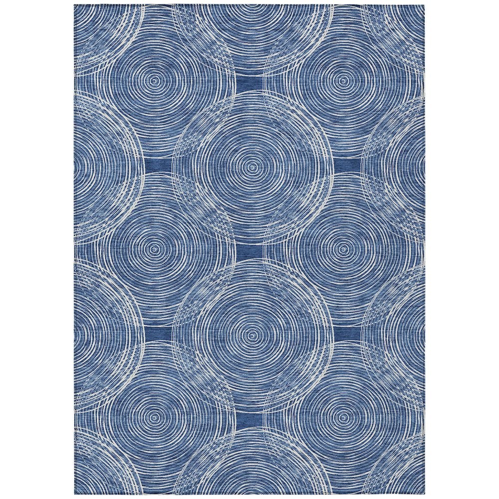 Machine Washable Indoor/Outdoor Chantille ACN2534 Blue 8' x 10' Rug. Picture 1