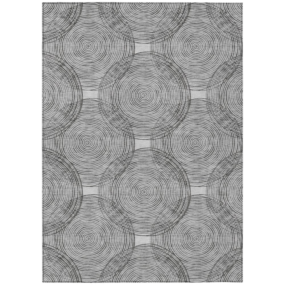 Machine Washable Indoor/Outdoor Chantille ACN2534 Gray 8' x 10' Rug. Picture 1