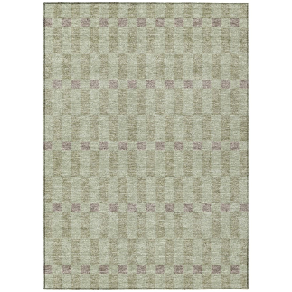 Machine Washable Indoor/Outdoor Chantille ACN2547 Green 8' x 10' Rug. Picture 1