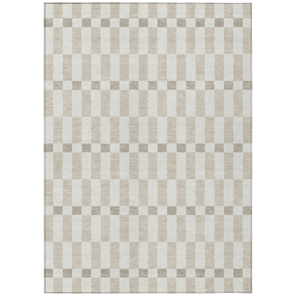 Machine Washable Indoor/Outdoor Chantille ACN2547 Ivory 8' x 10' Rug. Picture 1