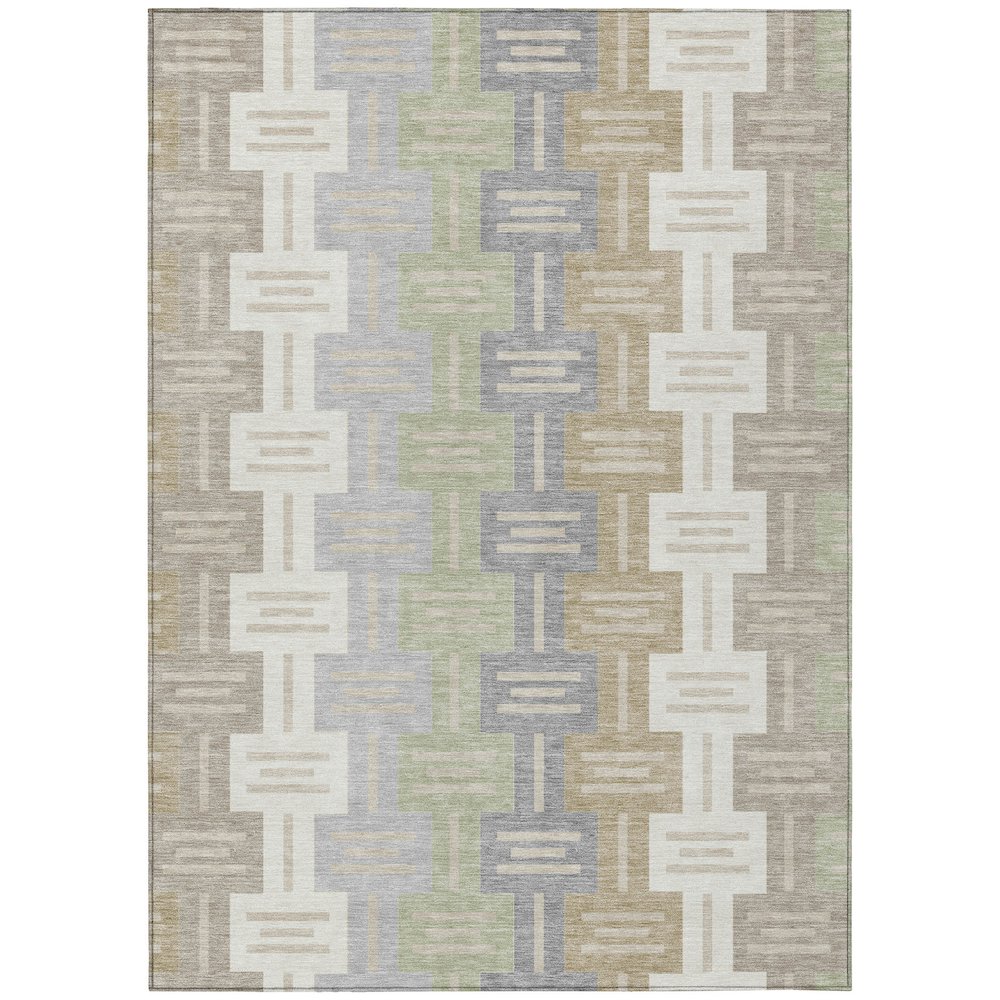 Machine Washable Indoor/Outdoor Chantille ACN2556 Ivory 8' x 10' Rug. Picture 1