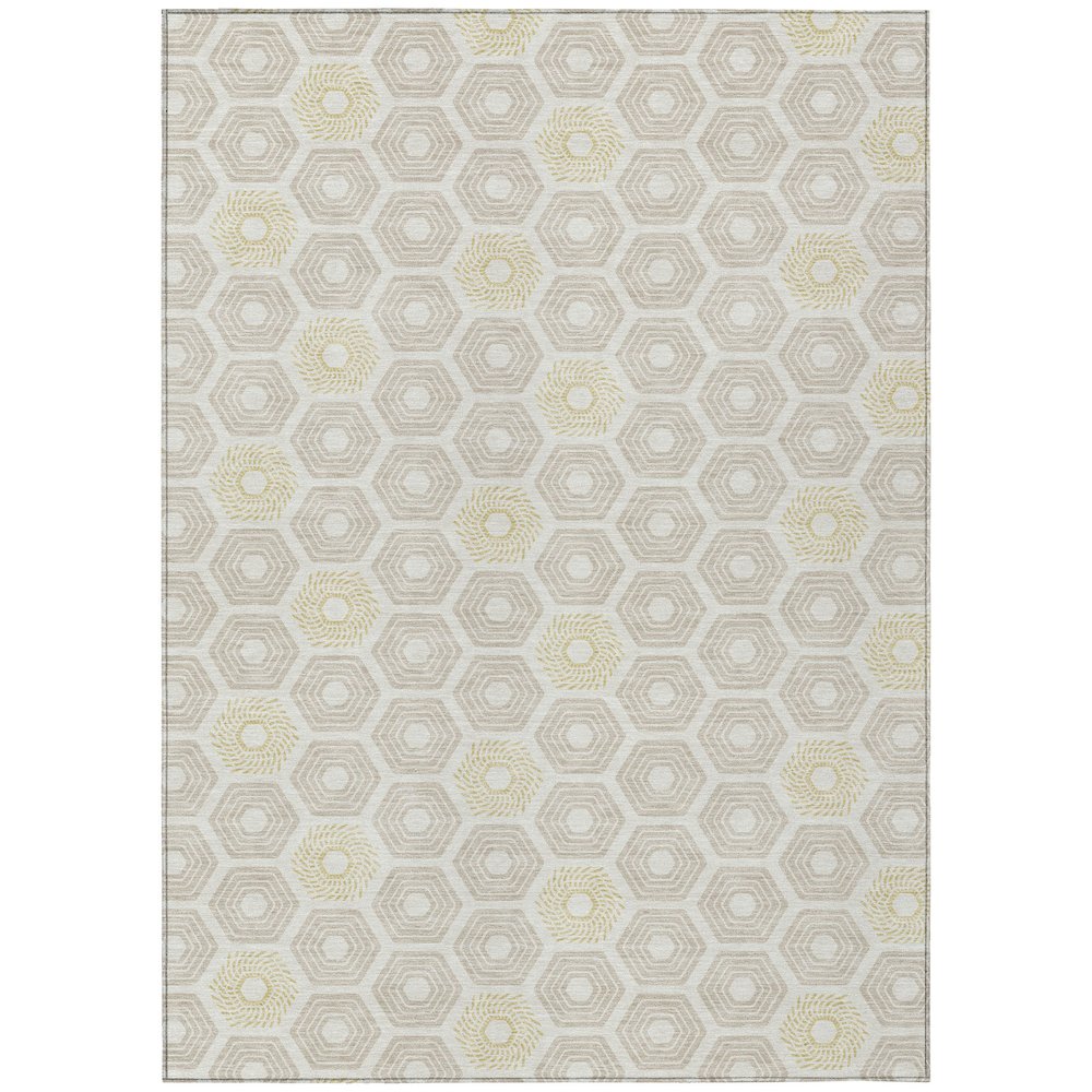 Machine Washable Indoor/Outdoor Chantille ACN2559 Ivory 8' x 10' Rug. Picture 1
