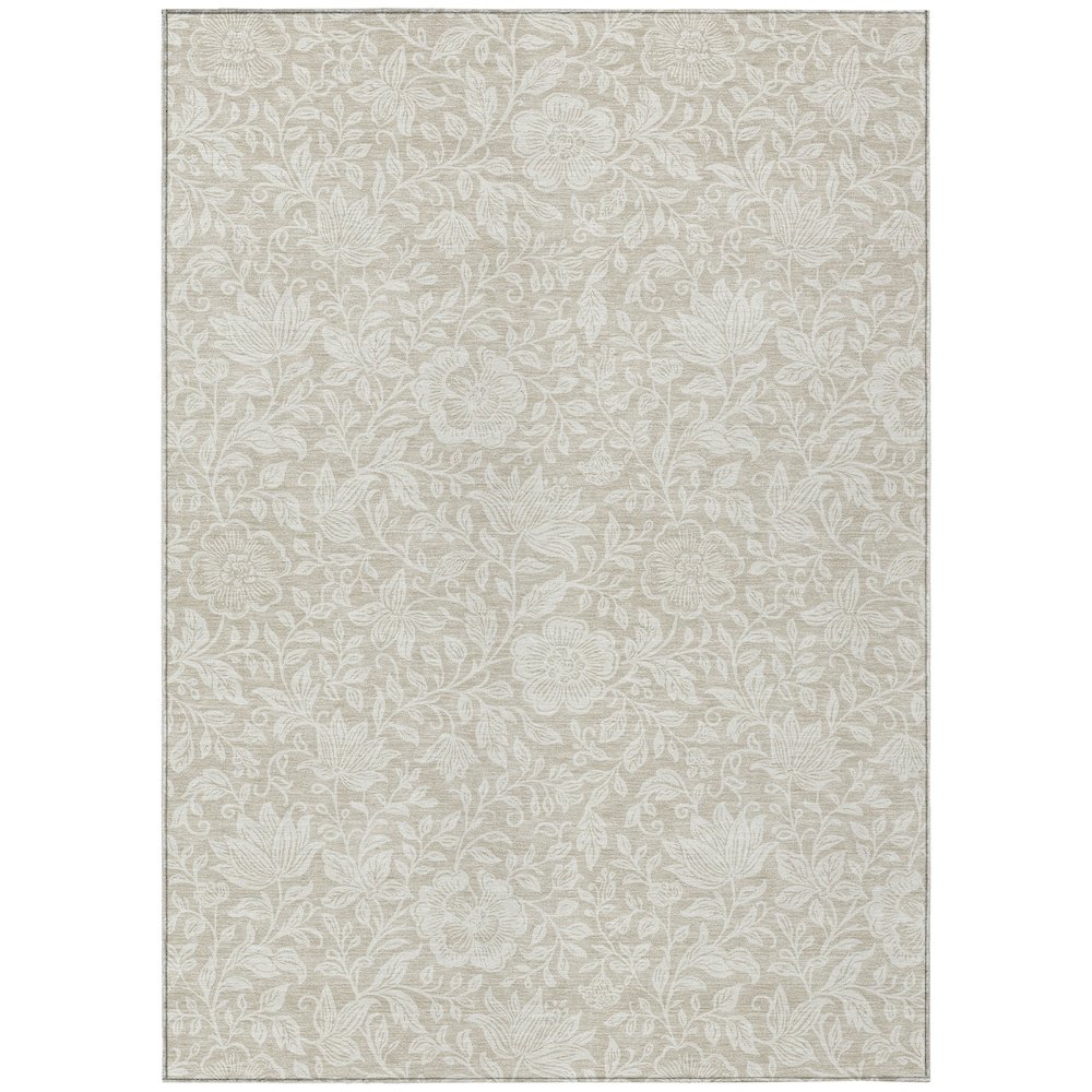 Machine Washable Indoor/Outdoor Chantille ACN2572 Brown 8' x 10' Rug. Picture 1