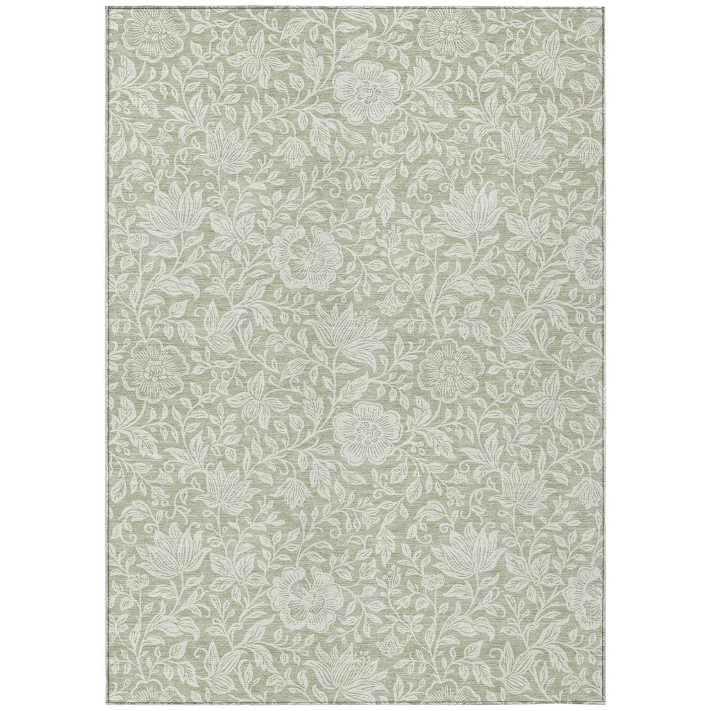 Machine Washable Indoor/Outdoor Chantille ACN2572 Green 8' x 10' Rug. Picture 1