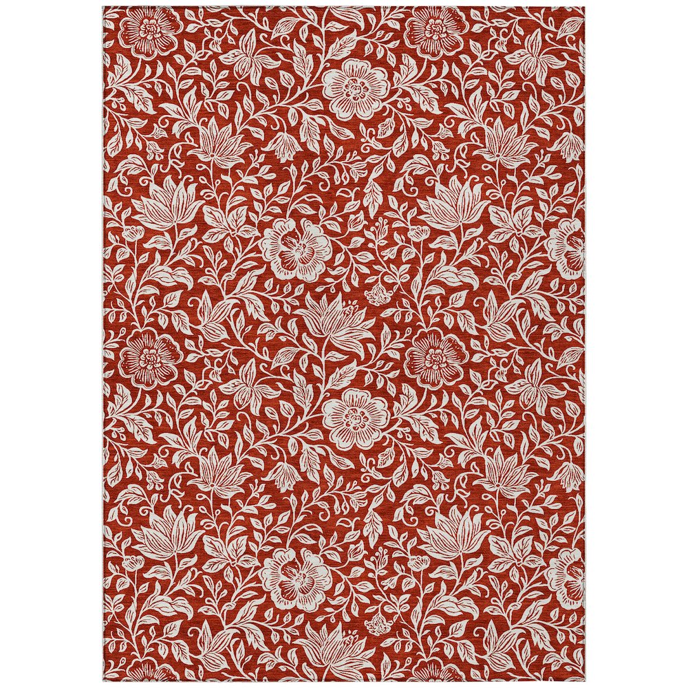 Machine Washable Indoor/Outdoor Chantille ACN2572 Red 8' x 10' Rug. Picture 1