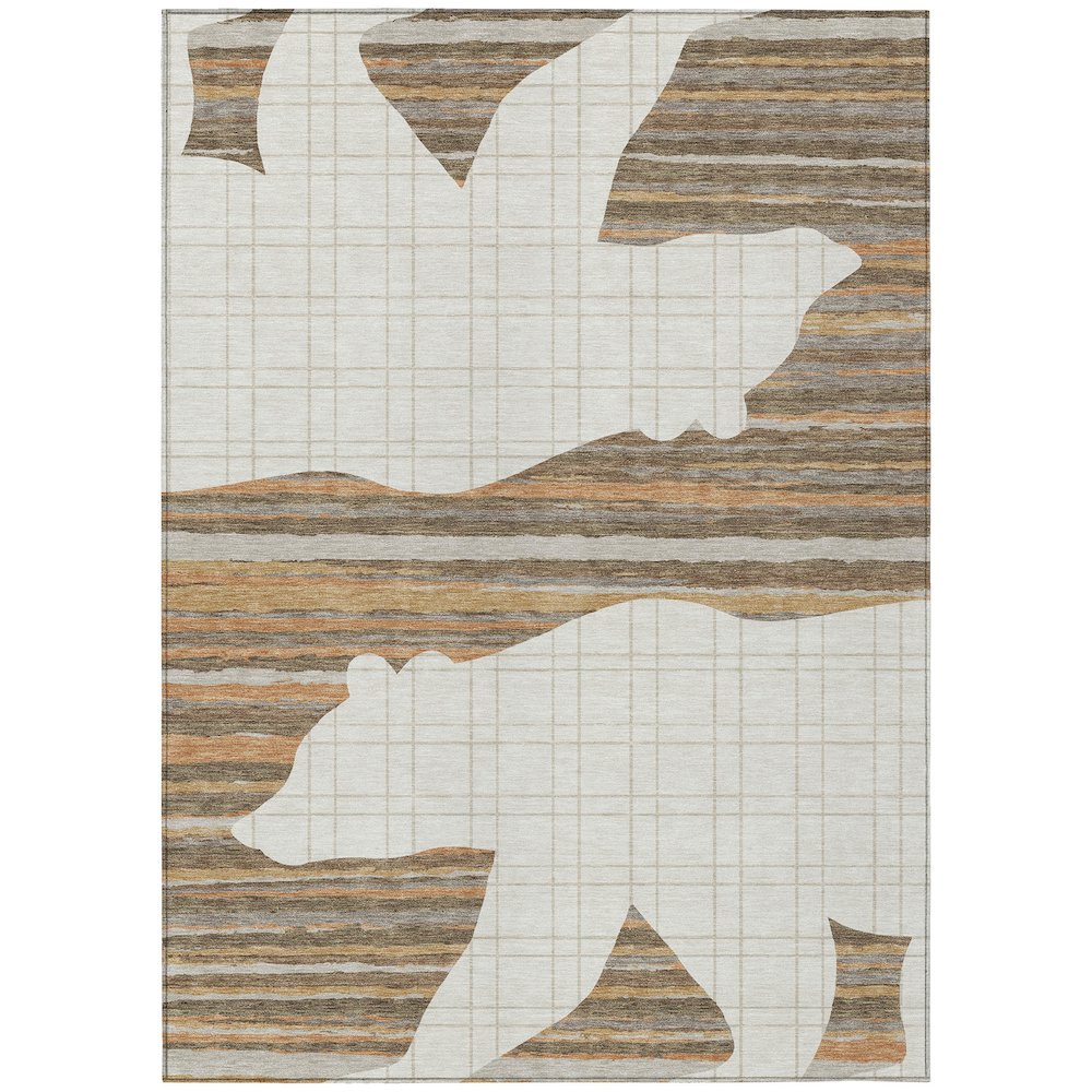 Machine Washable Indoor/Outdoor Chantille ACN2577 Ivory 8' x 10' Rug. Picture 1