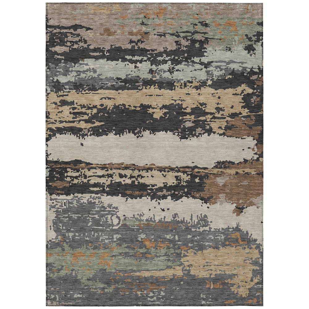 Machine Washable Indoor/Outdoor Chantille ACN2592 Gray 8' x 10' Rug. Picture 1