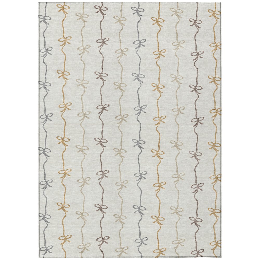 Machine Washable Indoor/Outdoor Chantille ACN2593 Ivory 8' x 10' Rug. Picture 1