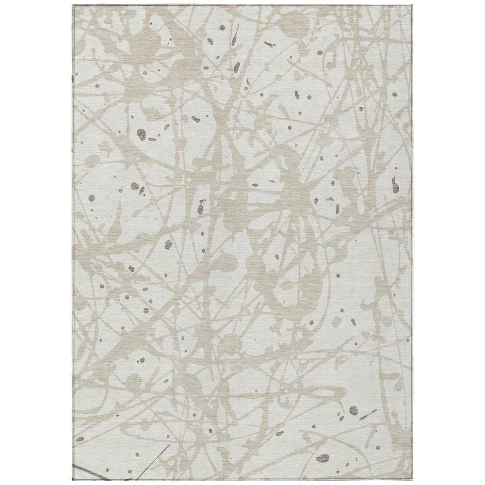 Machine Washable Indoor/Outdoor Chantille ACN2597 Ivory 8' x 10' Rug. Picture 1