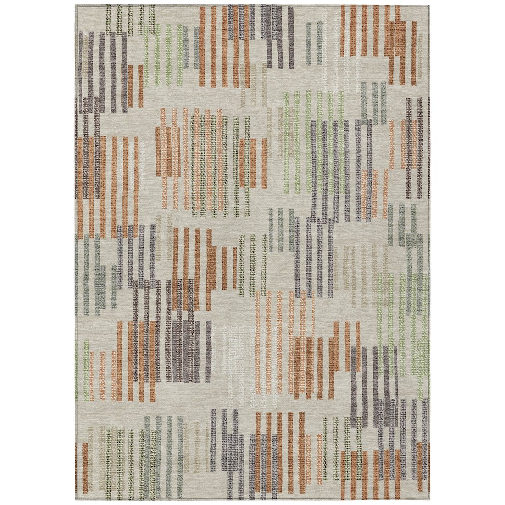 Machine Washable Indoor/Outdoor Chantille ACN2598 Brown 8' x 10' Rug. Picture 1