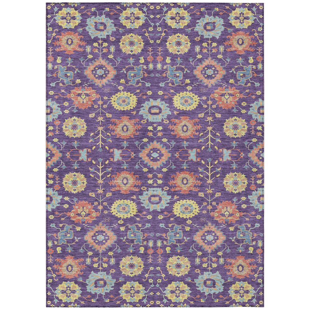 Machine Washable Indoor/Outdoor Chantille ACN2610 Purple 8' x 10' Rug. Picture 1