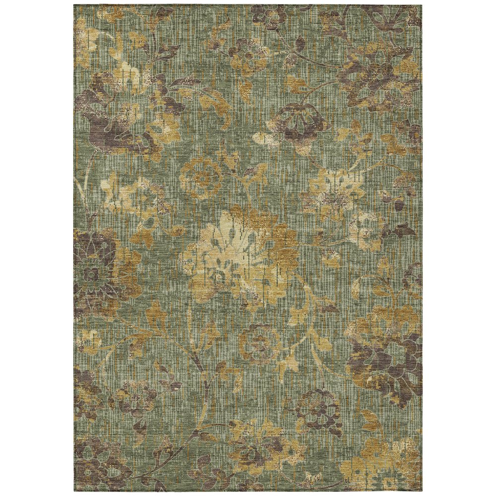 Machine Washable Indoor/Outdoor Chantille ACN2616 Green 8' x 10' Rug. Picture 1
