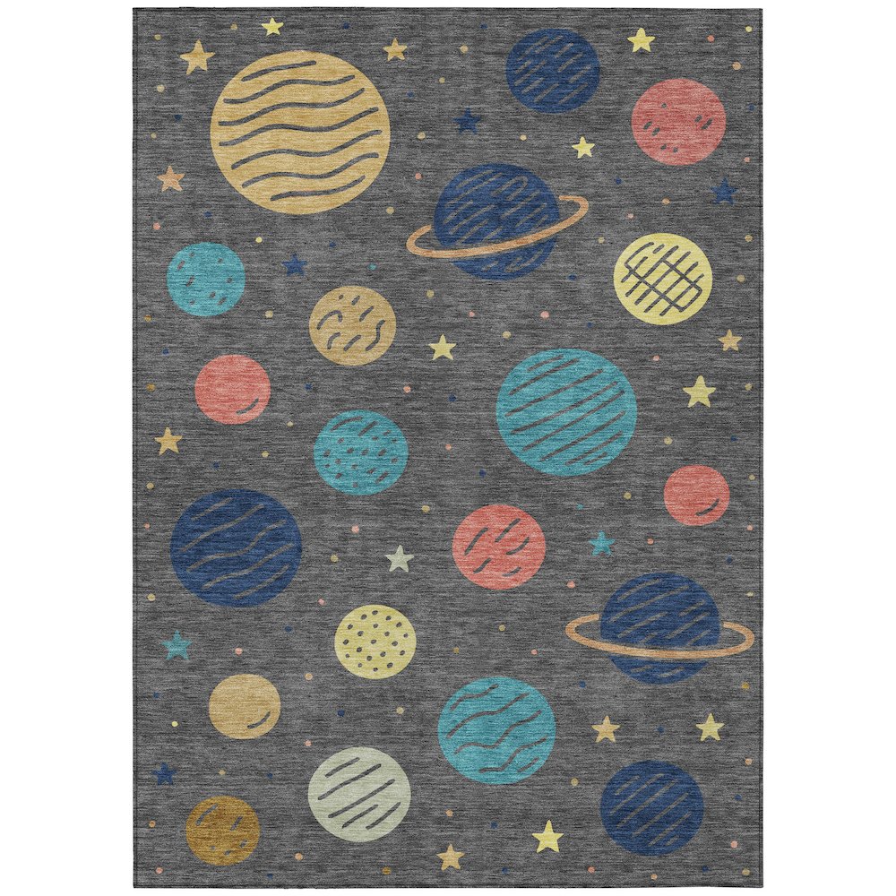 Machine Washable Indoor/Outdoor Chantille ACN2619 Gray 8' x 10' Rug. Picture 1