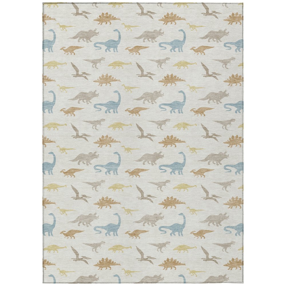Machine Washable Indoor/Outdoor Chantille ACN2622 Ivory 8' x 10' Rug. Picture 1