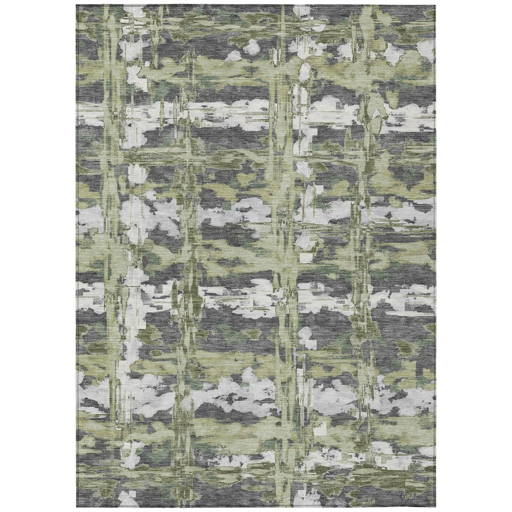 Machine Washable Indoor/Outdoor Chantille ACN2627 Green 8' x 10' Rug. Picture 1
