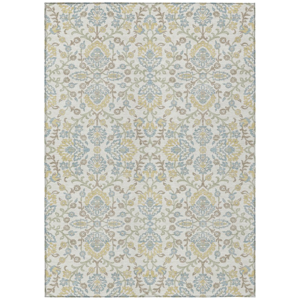Machine Washable Indoor/Outdoor Chantille ACN2634 Ivory 8' x 10' Rug. Picture 1