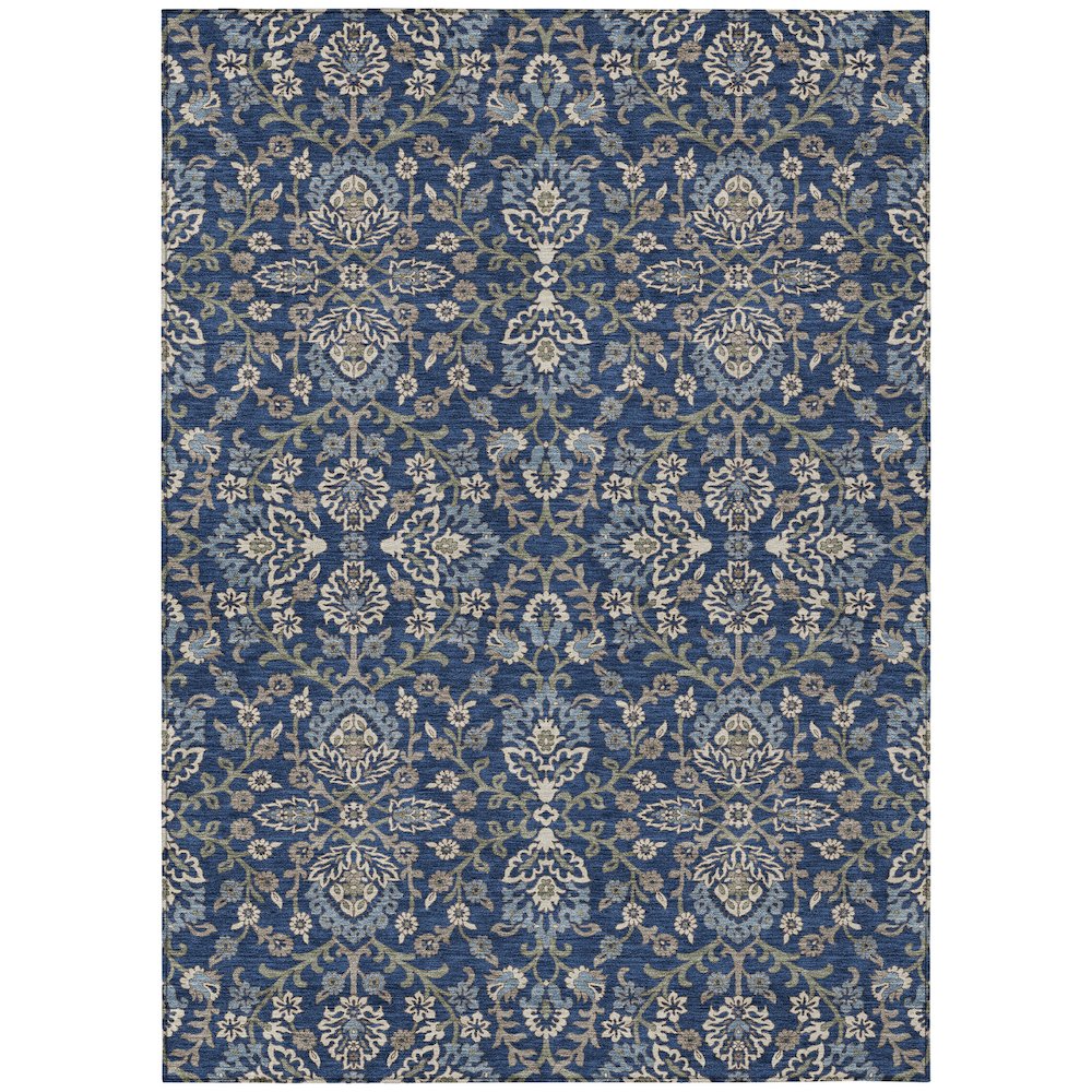 Machine Washable Indoor/Outdoor Chantille ACN2634 Blue 8' x 10' Rug. Picture 1