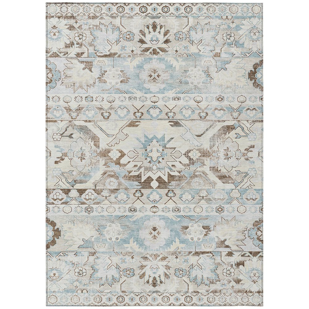 Machine Washable Indoor/Outdoor Chantille ACN2638 Ivory 8' x 10' Rug. Picture 1