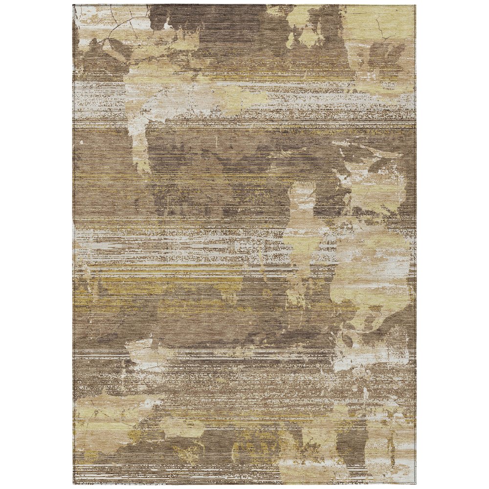 Machine Washable Indoor/Outdoor Chantille ACN2646 Brown 8' x 10' Rug. Picture 1