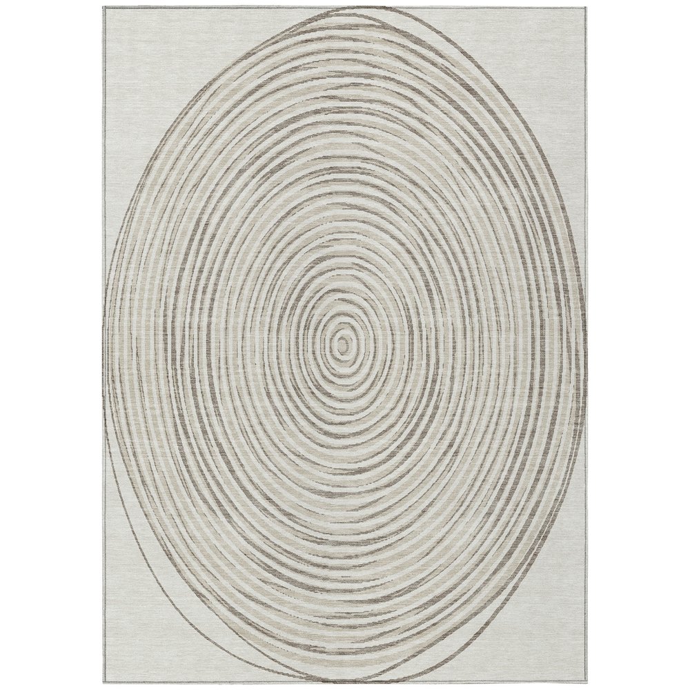 Machine Washable Indoor/Outdoor Chantille ACN2647 Ivory 8' x 10' Rug. Picture 1